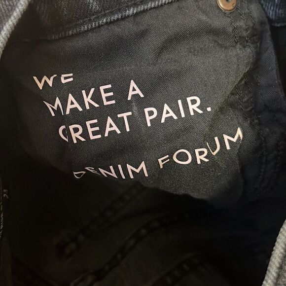 Denim Forum The Arlo High Rise Straight 28L - Black Size 24 - Picture 5 of 10